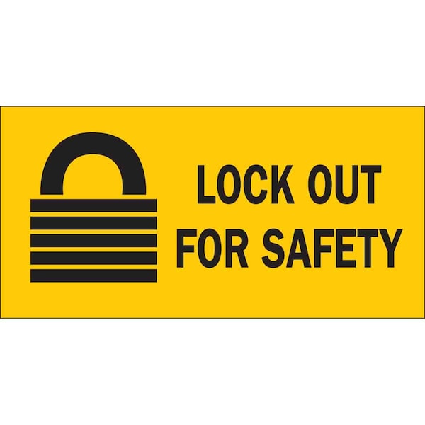 Brady Lockout Sign, 2 1/4 in Height, 4 1/2 in Width, Polyester, Rectangle, English 88303 - main